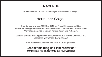 Anzeige von Ioan Colgeu von MGO
