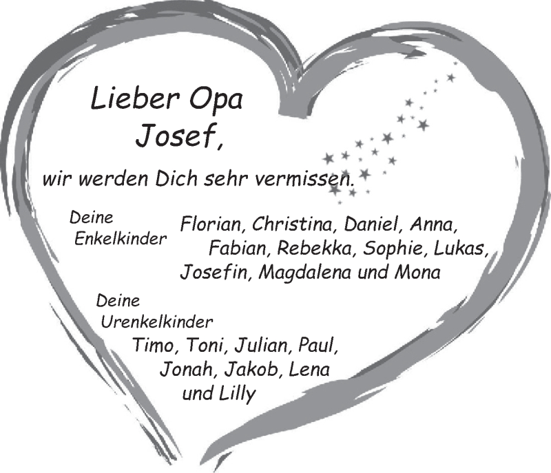  Traueranzeige für Josef  vom 31.05.2018 aus MGO
