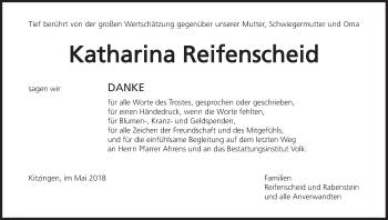 Anzeige von Katharina Reifenscheid von MGO