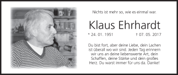 Anzeige von Klaus Ehrhardt von MGO