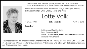 Anzeige von Lotte Volk von MGO