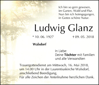 Anzeige von Ludwig Glanz von MGO