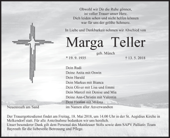 Anzeige von Marga Teller von MGO