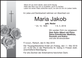 Anzeige von Maria Jakob von MGO