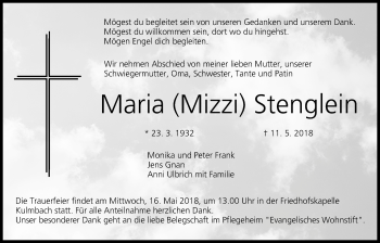 Anzeige von Maria Stenglein von MGO