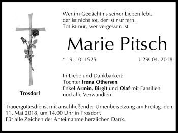 Anzeige von Marie Pitsch von MGO