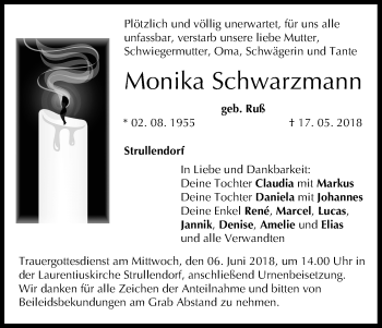 Anzeige von Monika Schwarzmann von MGO