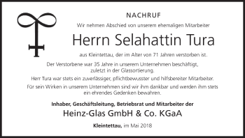 Anzeige von Selahattin Tura von MGO