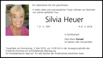 Anzeige von Silvia Heuer von MGO
