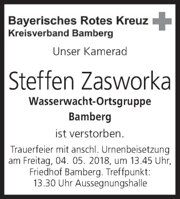 Anzeige von Steffen Zasworka von MGO