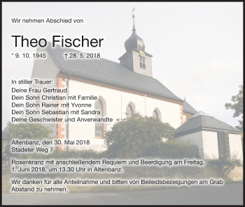 Anzeige von Theo Fischer von MGO