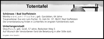 Anzeige von Totentafel vom 05.05.2018 von MGO