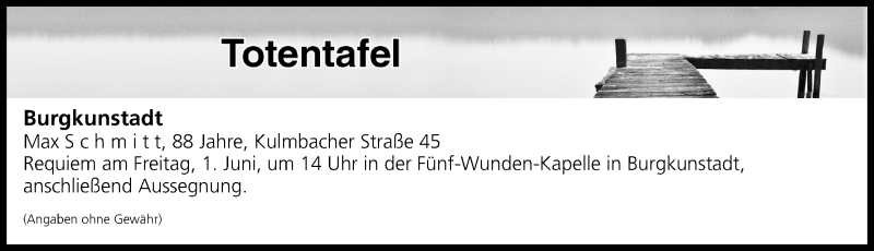  Traueranzeige für Totentafel vom 31.05.2018 vom 31.05.2018 aus MGO