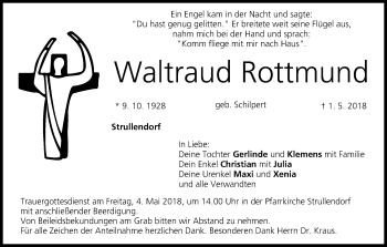 Anzeige von Waltraud Rottmund von MGO