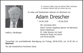 Anzeige von Adam Drescher von MGO