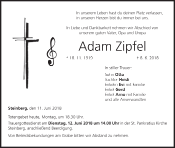 Anzeige von Adam Zipfel von MGO