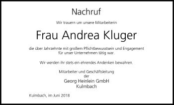 Anzeige von Andrea Kluger von MGO