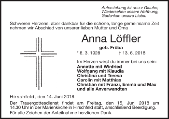 Anzeige von Anna Löffler von MGO