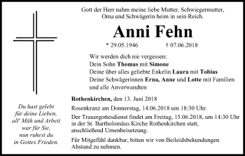 Anzeige von Anni Fehn von MGO