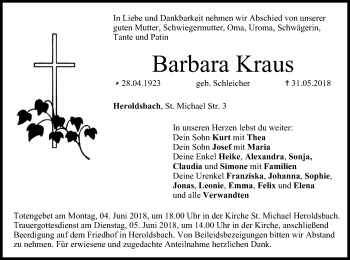 Anzeige von Barbara Kraus von MGO