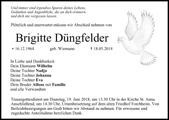Anzeige von Brigitte Düngfelder von MGO