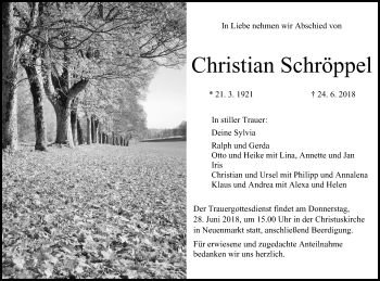 Anzeige von Christian Schröppel von MGO