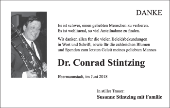 Anzeige von Conrad Stintzing von MGO