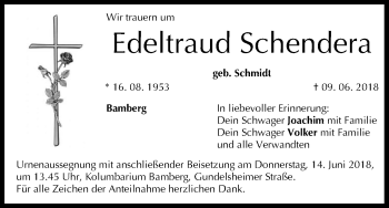 Anzeige von Edeltraud Schendera von MGO