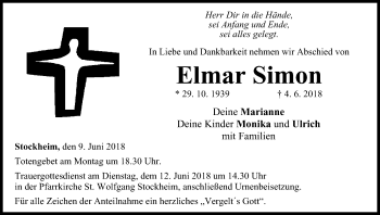 Anzeige von Elmar Simon von MGO