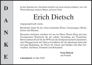 Anzeige von Erich Dietsch von MGO