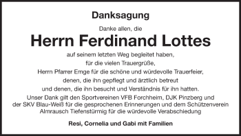 Anzeige von Ferdinand Lottes von MGO