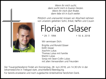 Anzeige von Florian Glaser von MGO