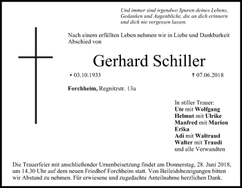 Anzeige von Gerhard Schiller von MGO