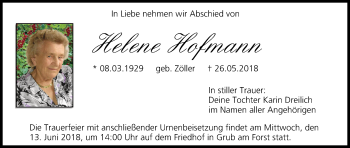 Anzeige von Helene Hofmann von MGO
