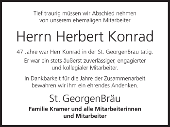 Anzeige von Herbert Konrad von MGO