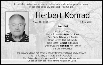 Anzeige von Herbert Konrad von MGO
