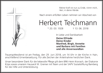 Anzeige von Herbert Teichmann von MGO