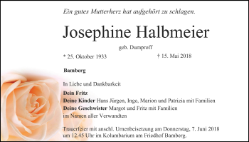 Anzeige von Josephine Halbmeier von MGO