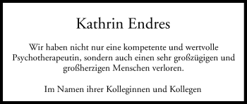 Anzeige von Kathrin Endres von MGO
