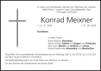 Anzeige von Konrad Meixner von MGO