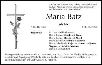 Anzeige von Maria Batz von MGO