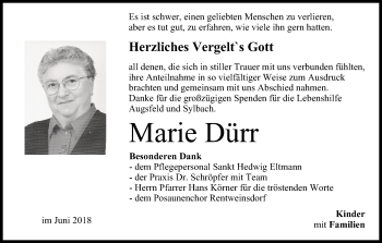 Anzeige von Marie Dürr von MGO