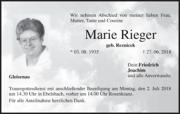Anzeige von Marie Rieger von MGO
