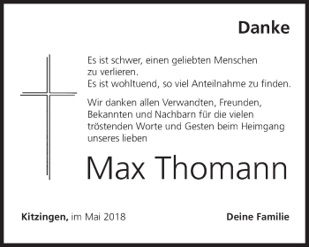 Anzeige von Max Thomann von MGO