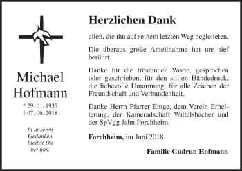 Anzeige von Michael Hofmann von MGO