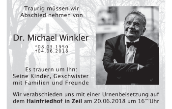 Anzeige von Michael Winkler von MGO