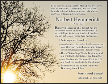 Anzeige von Norbert Hemmerich von MGO