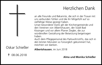 Anzeige von Oskar Schießer von MGO