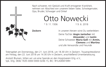 Anzeige von Otto Nowecki von MGO