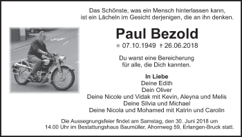 Anzeige von Paul Bezold von MGO